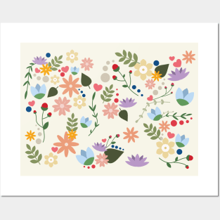 Colorful flowers Posters and Art